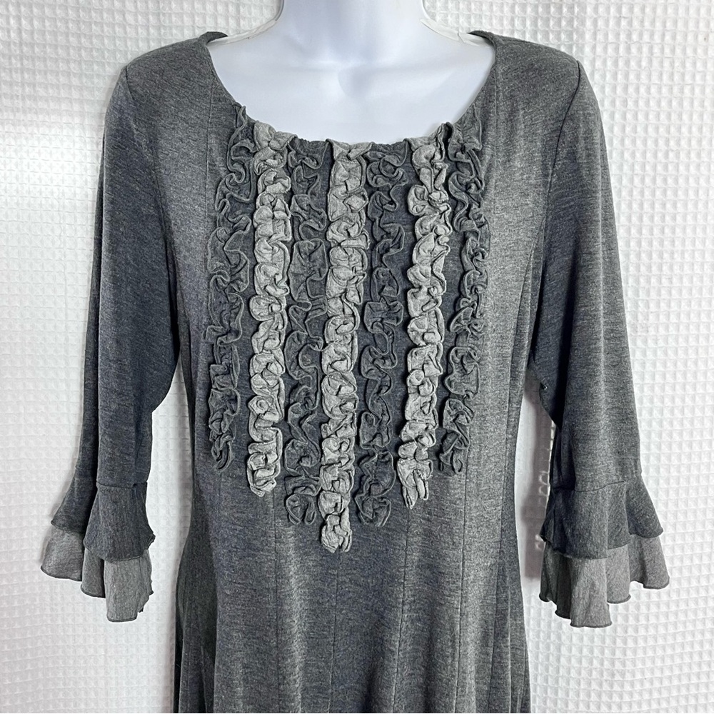 Rabbit Rabbit Rabbit Charcoal Ruffle Dress size 14 - Picture 2 of 8